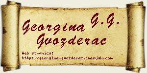 Georgina Gvozderac vizit kartica